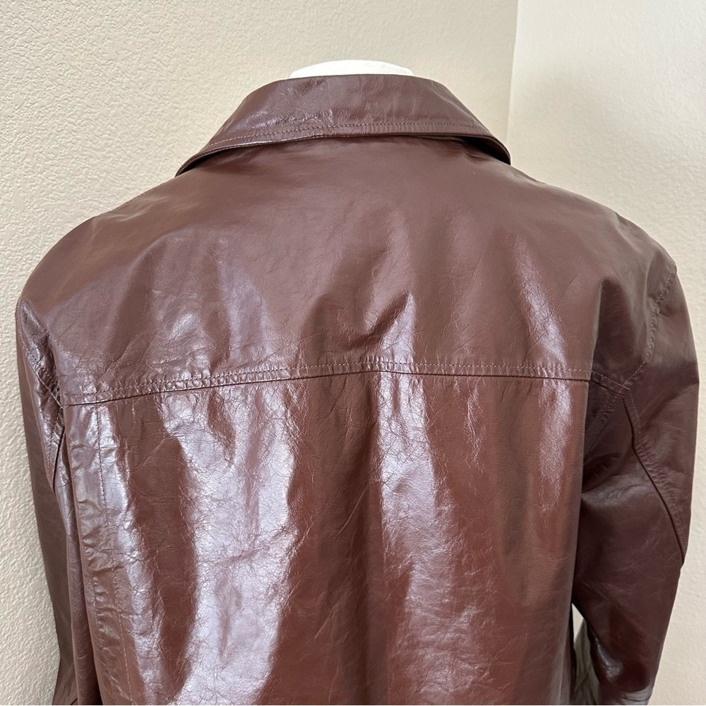 Wilson Vintage Leather Mahogany Brown Long Sleeve Jacket Size XL - Picture 8 of 15